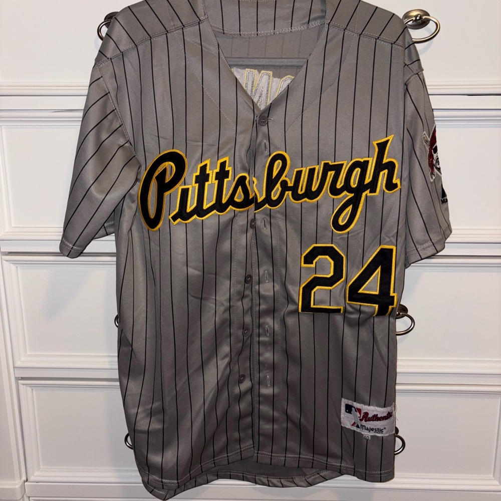 Majestic Gray and Gold Pittsburgh Jersey